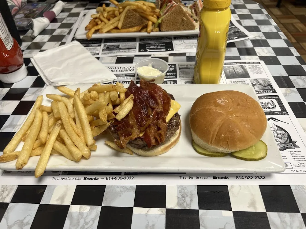 Double Bacon Cheeseburger with Fries